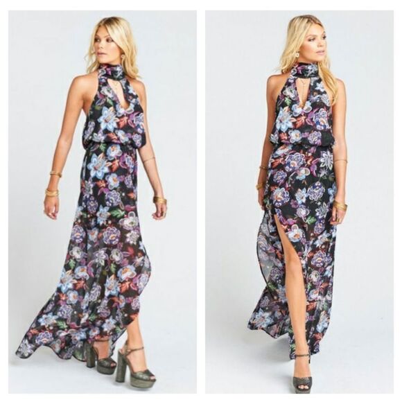 Show Me Your Mumu Karolina Halter Maxi Dress - Picture 1 of 9